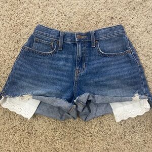 Old Navy Blue Jean Shorts with Frayed Hem